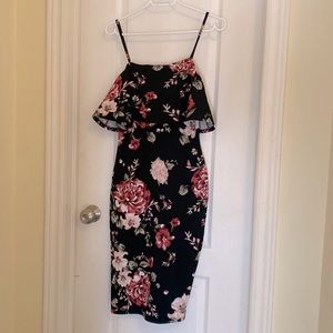 Floral Fitted Casual Cocktail Day Dress